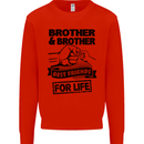 Brother & Brother Friends for Life Funny Mens Sweatshirt Jumper Bright Red