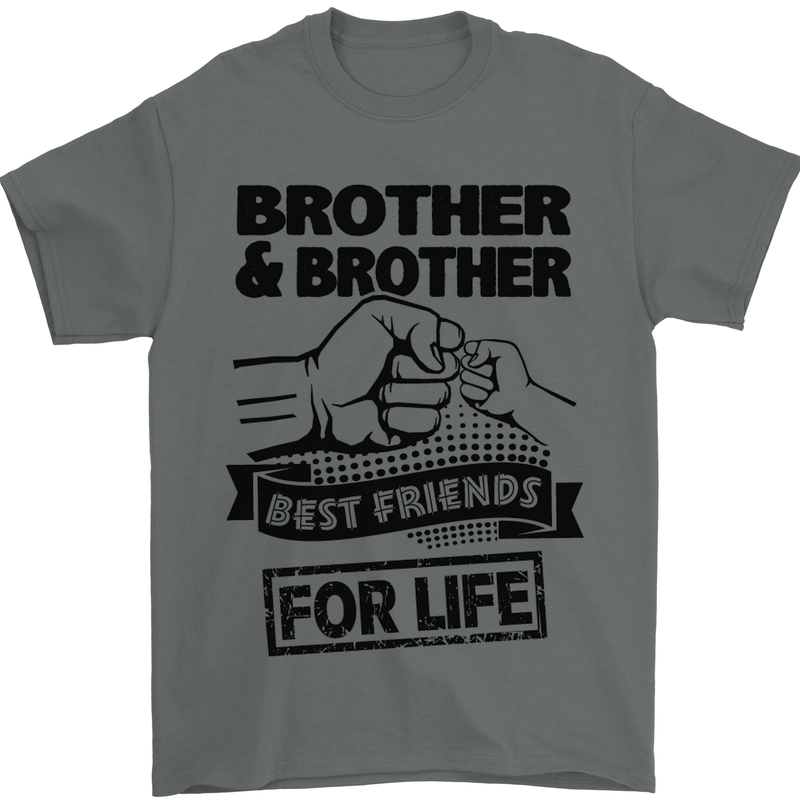 Brother & Brother Friends for Life Funny Mens T-Shirt Cotton Gildan Charcoal