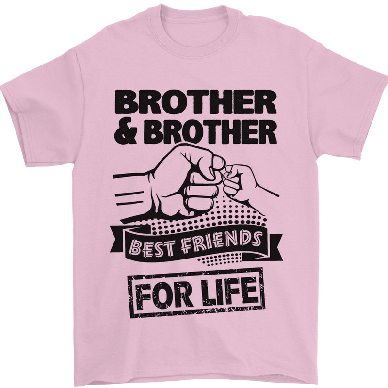 Brother & Brother Friends for Life Funny Mens T-Shirt Cotton Gildan Light Pink