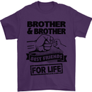 Brother & Brother Friends for Life Funny Mens T-Shirt Cotton Gildan Purple