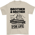 Brother & Brother Friends for Life Funny Mens T-Shirt Cotton Gildan Sand