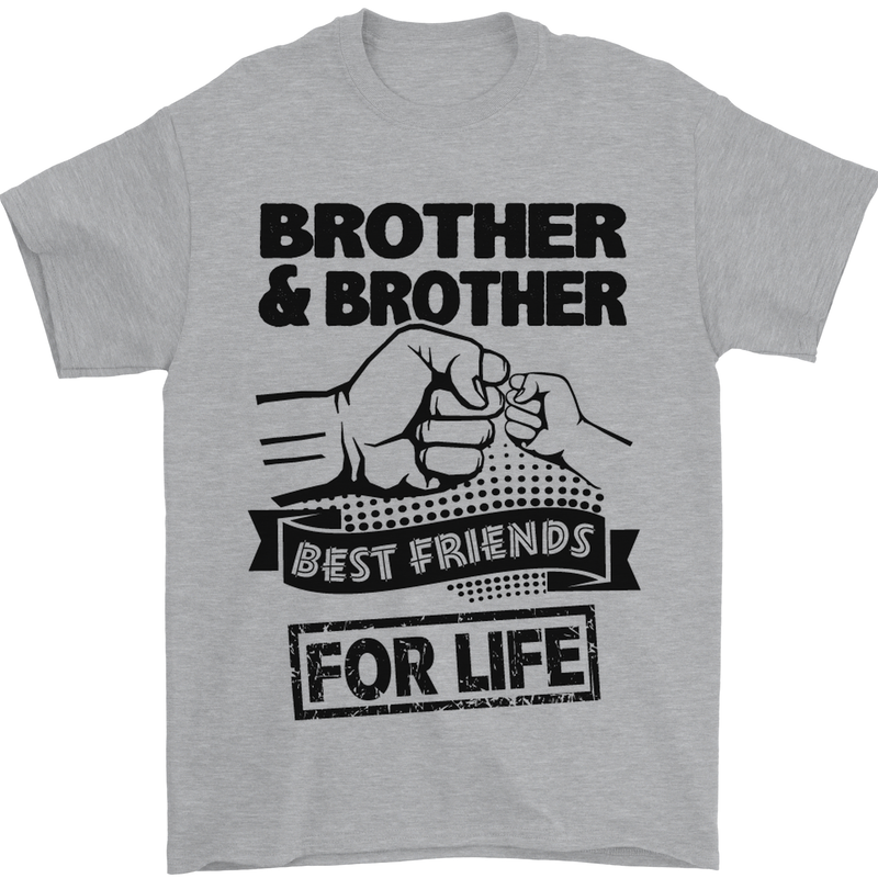 Brother & Brother Friends for Life Funny Mens T-Shirt Cotton Gildan Sports Grey