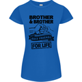 Brother & Brother Friends for Life Funny Womens Petite Cut T-Shirt Royal Blue