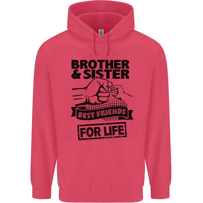 Brother & Sister Best Friends Siblings Childrens Kids Hoodie Heliconia