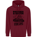 Brother & Sister Best Friends Siblings Childrens Kids Hoodie Maroon