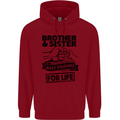 Brother & Sister Best Friends Siblings Childrens Kids Hoodie Red