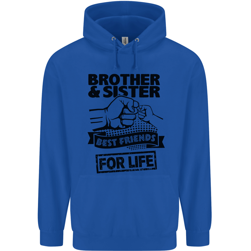 Brother & Sister Best Friends Siblings Childrens Kids Hoodie Royal Blue