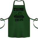 Brother & Sister Best Friends Siblings Cotton Apron 100% Organic Forest Green