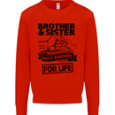 Brother & Sister Best Friends Siblings Kids Sweatshirt Jumper Bright Red