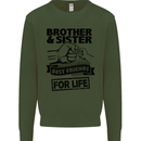 Brother & Sister Best Friends Siblings Kids Sweatshirt Jumper Forest Green