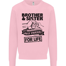 Brother & Sister Best Friends Siblings Kids Sweatshirt Jumper Light Pink