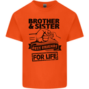 Brother & Sister Best Friends Siblings Kids T-Shirt Childrens Orange