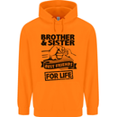 Brother & Sister Best Friends Siblings Mens 80% Cotton Hoodie Orange
