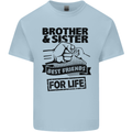 Brother & Sister Best Friends Siblings Mens Cotton T-Shirt Tee Top Light Blue