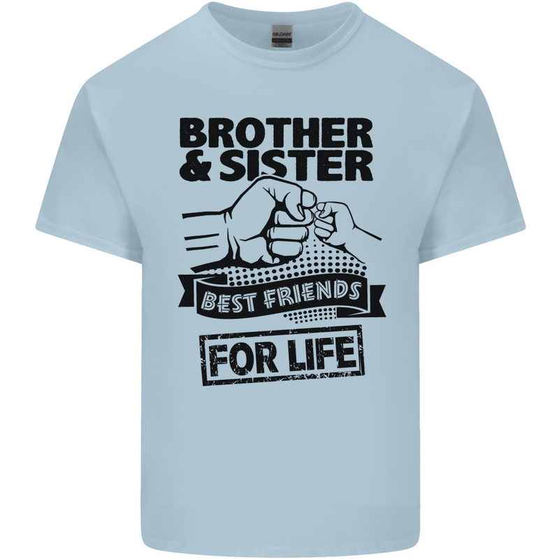 Brother & Sister Best Friends Siblings Mens Cotton T-Shirt Tee Top Light Blue