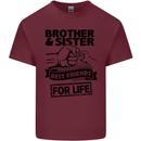 Brother & Sister Best Friends Siblings Mens Cotton T-Shirt Tee Top Maroon