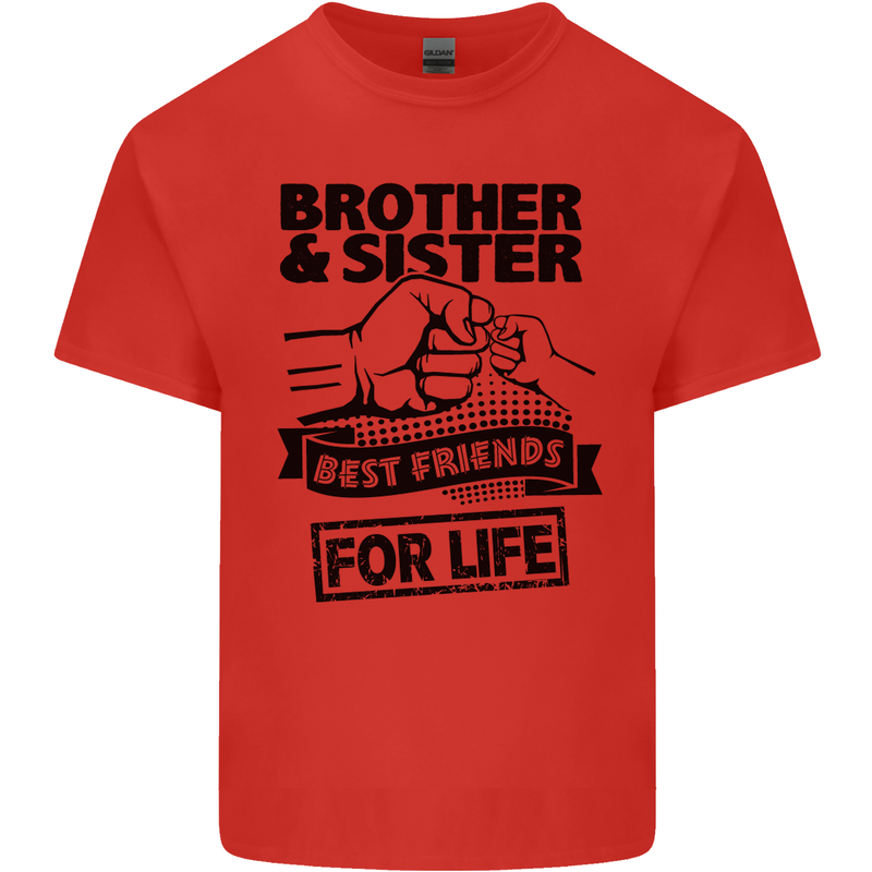 Brother & Sister Best Friends Siblings Mens Cotton T-Shirt Tee Top Red