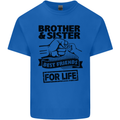 Brother & Sister Best Friends Siblings Mens Cotton T-Shirt Tee Top Royal Blue
