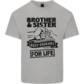Brother & Sister Best Friends Siblings Mens Cotton T-Shirt Tee Top Sports Grey