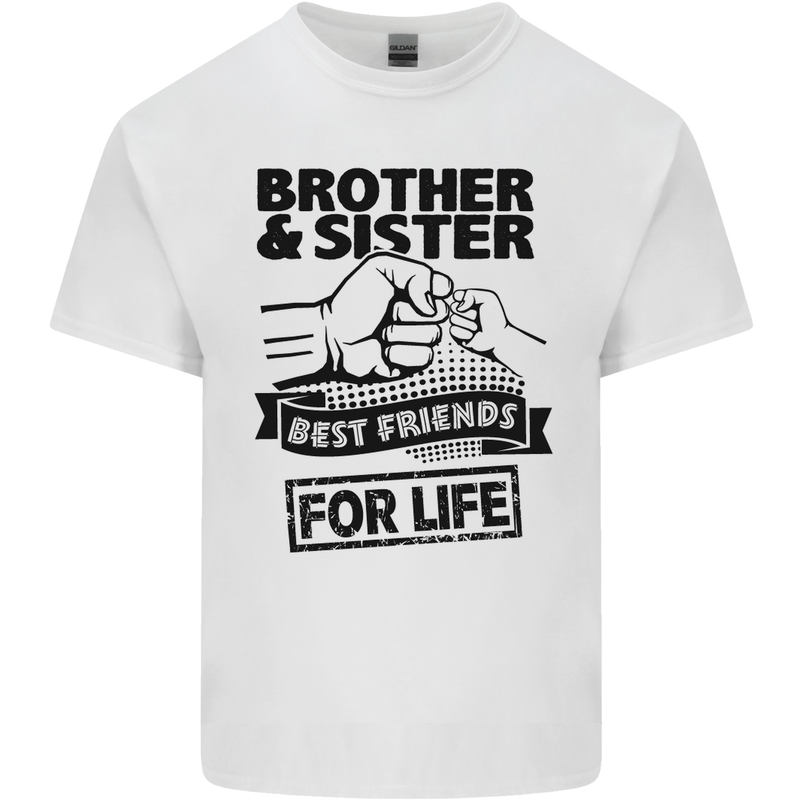 Brother & Sister Best Friends Siblings Mens Cotton T-Shirt Tee Top White