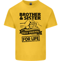 Brother & Sister Best Friends Siblings Mens Cotton T-Shirt Tee Top Yellow