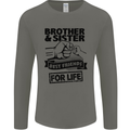 Brother & Sister Best Friends Siblings Mens Long Sleeve T-Shirt Charcoal