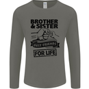 Brother & Sister Best Friends Siblings Mens Long Sleeve T-Shirt Charcoal