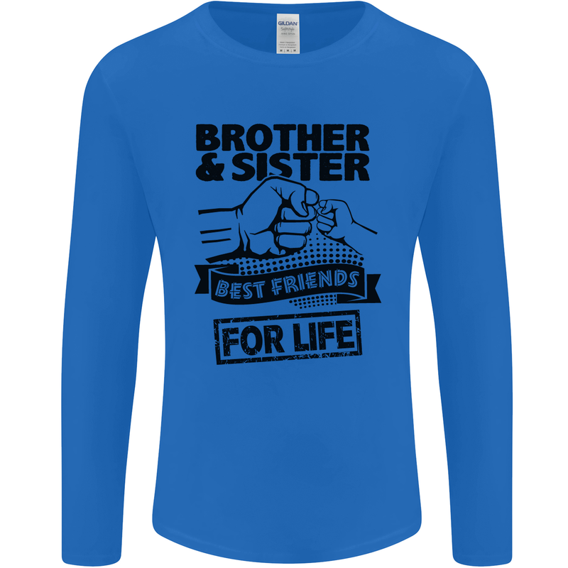Brother & Sister Best Friends Siblings Mens Long Sleeve T-Shirt Royal Blue