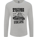 Brother & Sister Best Friends Siblings Mens Long Sleeve T-Shirt Sports Grey