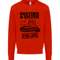 Brother & Sister Best Friends Siblings Mens Sweatshirt Jumper Bright Red
