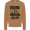 Brother & Sister Best Friends Siblings Mens Sweatshirt Jumper Caramel Latte