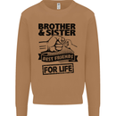 Brother & Sister Best Friends Siblings Mens Sweatshirt Jumper Caramel Latte
