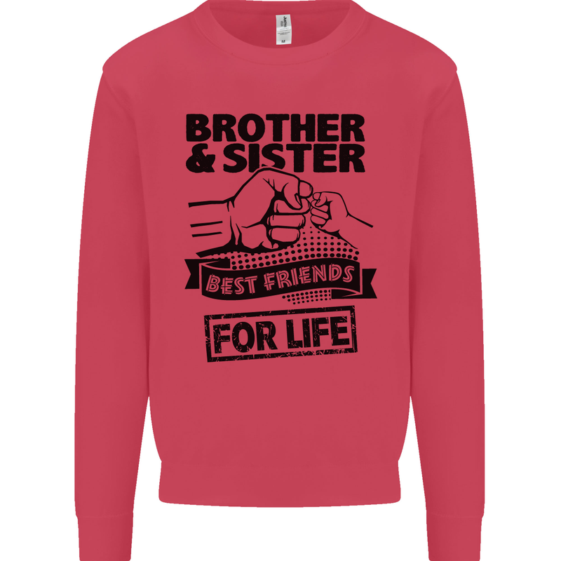 Brother & Sister Best Friends Siblings Mens Sweatshirt Jumper Heliconia