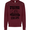 Brother & Sister Best Friends Siblings Mens Sweatshirt Jumper Maroon