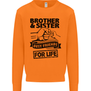 Brother & Sister Best Friends Siblings Mens Sweatshirt Jumper Orange