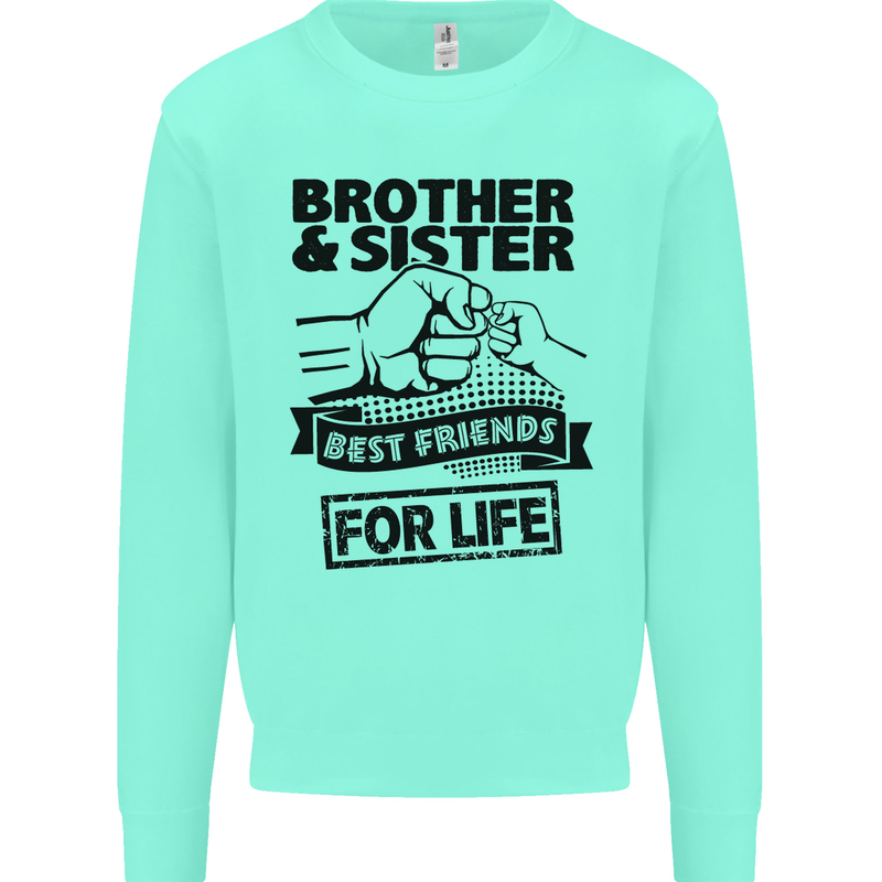 Brother & Sister Best Friends Siblings Mens Sweatshirt Jumper Peppermint