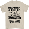 Brother & Sister Best Friends Siblings Mens T-Shirt Cotton Gildan Sand
