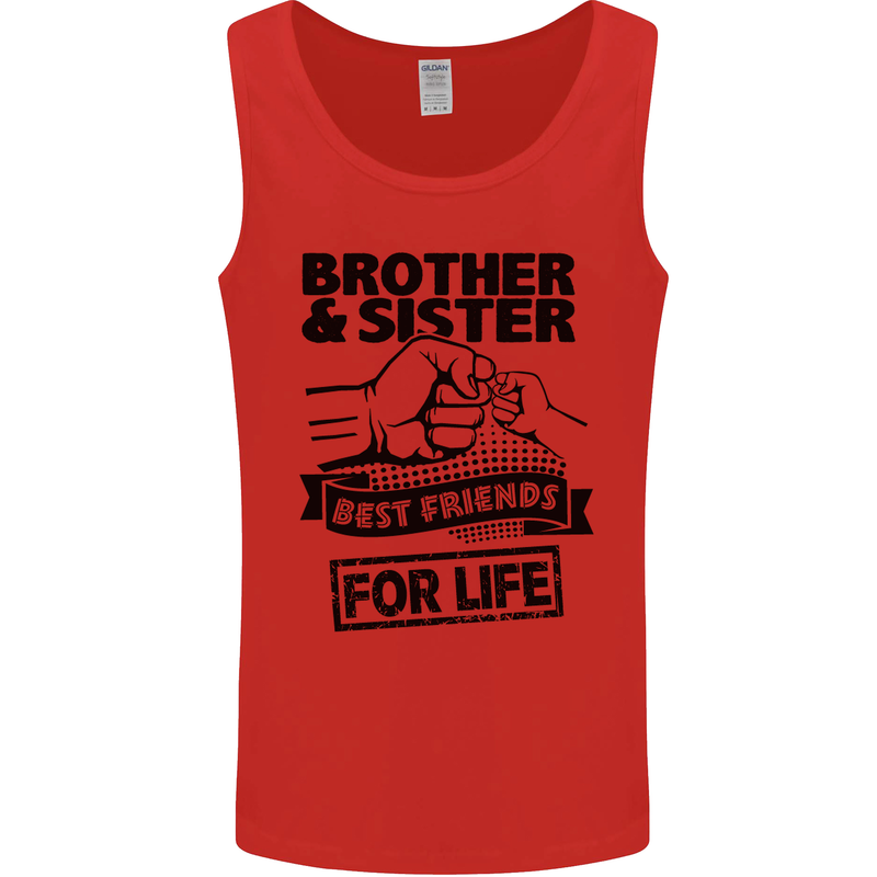 Brother & Sister Best Friends Siblings Mens Vest Tank Top Red