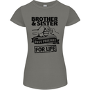 Brother & Sister Best Friends Siblings Womens Petite Cut T-Shirt Charcoal