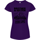 Brother & Sister Best Friends Siblings Womens Petite Cut T-Shirt Purple