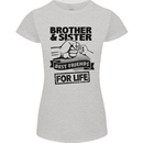 Brother & Sister Best Friends Siblings Womens Petite Cut T-Shirt Sports Grey