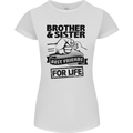 Brother & Sister Best Friends Siblings Womens Petite Cut T-Shirt White