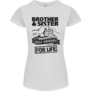 Brother & Sister Best Friends Siblings Womens Petite Cut T-Shirt White