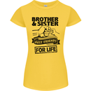 Brother & Sister Best Friends Siblings Womens Petite Cut T-Shirt Yellow