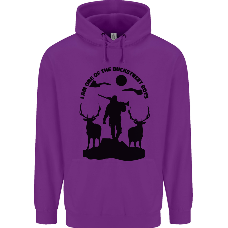 Buckstreet Boys Funny Hunting Hunter Childrens Kids Hoodie Purple