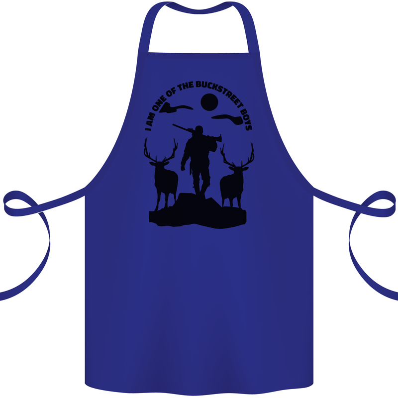 Buckstreet Boys Funny Hunting Hunter Cotton Apron 100% Organic Royal Blue
