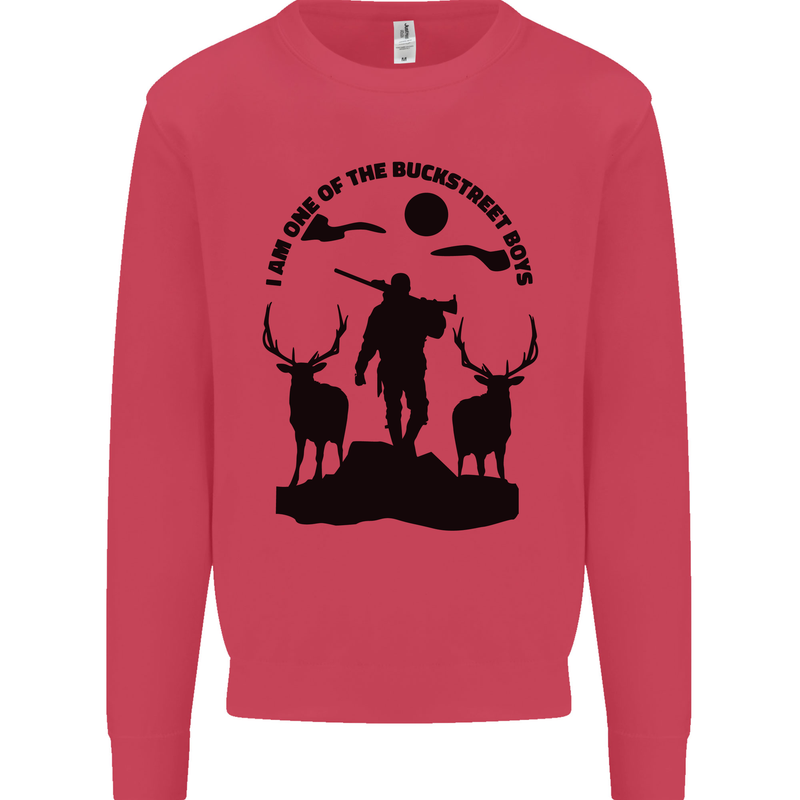 Buckstreet Boys Funny Hunting Hunter Kids Sweatshirt Jumper Heliconia