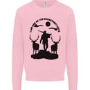 Buckstreet Boys Funny Hunting Hunter Mens Sweatshirt Jumper Light Pink