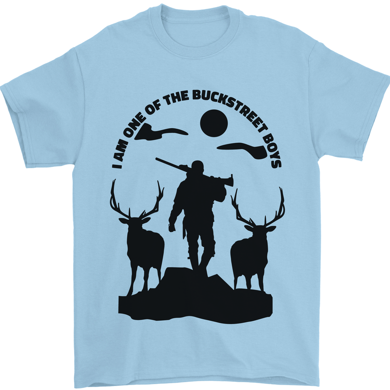 Buckstreet Boys Funny Hunting Hunter Mens T-Shirt 100% Cotton Light Blue