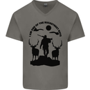 Buckstreet Boys Funny Hunting Hunter Mens V-Neck Cotton T-Shirt Charcoal